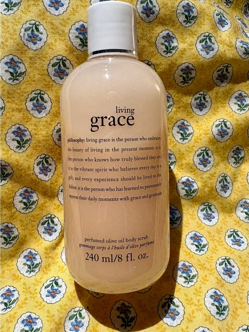 Philosophy Living Grace Olive Oil Body Scrub  8oz New and Sealed